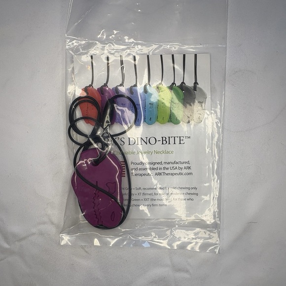 Ark's Dino Bite Chewing Jewelry  Magenta Soft Mild  Chewing - Picture 1 of 1